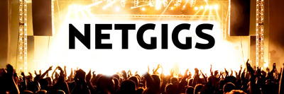 NETGIGS logo on stage